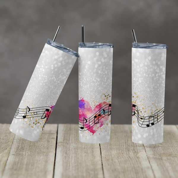 Musical Notes - Tumbler Wrap Sublimation Transfers