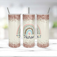 Nurse Rainbow Glitter - Tumbler Wrap Vinyl Transfers