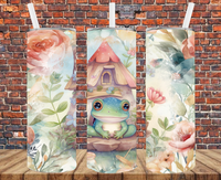 Watercolor Frog - Tumbler Wrap Sublimation Transfers