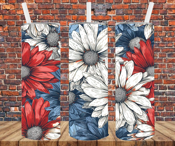 Patriotic Flowers - Sublimation Transfers