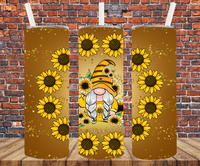 Sunflower Gnome - Tumbler Wrap Sublimation Transfers