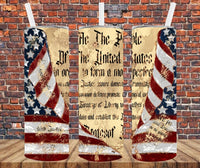 We The People - Tumbler Wrap Sublimation Transfers