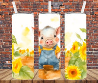 Cute Piggie - Tumbler Wrap Sublimation Transfers