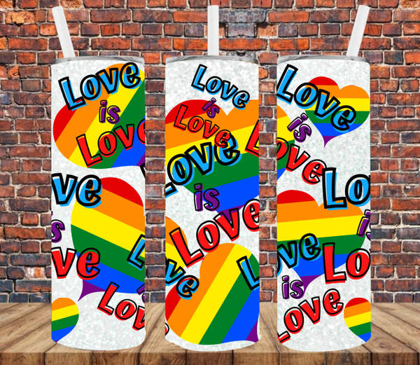 Pride Love is Love - Tumbler Wrap Sublimation Transfers