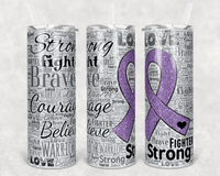 Periwinkle Ribbon - Tumbler Wrap - Vinyl Transfers