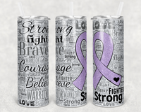 Lavender Ribbon  - Tumbler Wrap - Vinyl Transfers