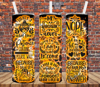 Sarcastic Quotes - Tumbler Wrap, Sublimation Transfers