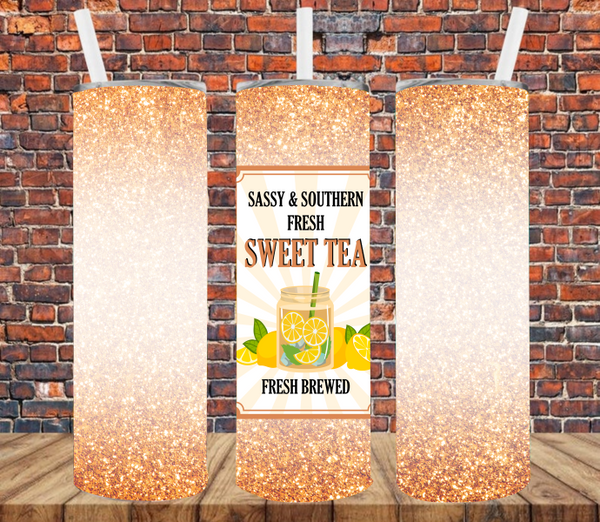Southern Sassy Sweet Tea - Tumbler Wrap Sublimation Transfers