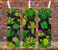 Cactus Scattered - Tumbler Wrap Sublimation Transfers