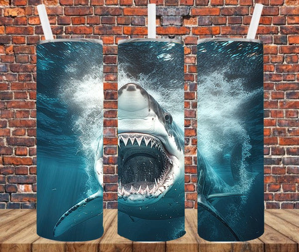 Shark - Tumbler Wrap Sublimation Transfers