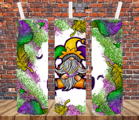 Mardi Gras Gnome - Tumbler Wrap Sublimation Transfers