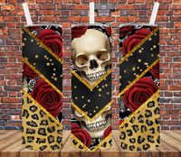 Skull & Roses - Tumbler Wrap Vinyl Transfers