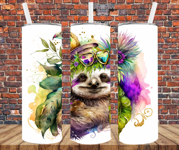 Tropical Sloth - Tumbler Wrap Sublimation Transfers