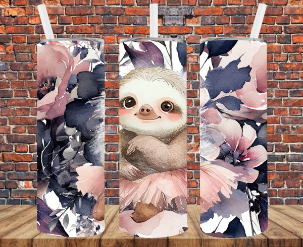 Pastel Sloth - Tumbler Wrap Sublimation Transfers