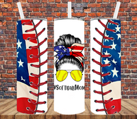 Softball Mom - Tumbler Wrap Sublimation Transfers