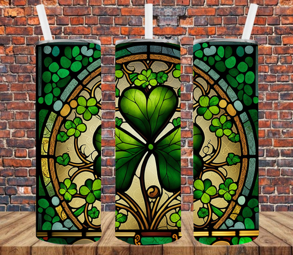 Stained Glass Clover - Tumbler Wrap Sublimation Transfers