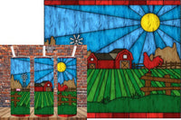 Stained Glass Farm - Tumbler Wrap Vinyl Transfers