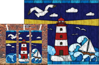 Stained Glass Lighthouse - Tumbler Wrap Vinyl Transfers