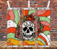 Stained Glass Skull - Tumbler Wrap Sublimation Transfers