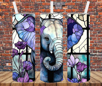 Stained Glass Elephant - Tumbler Wrap Sublimation Transfers