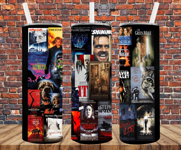 Author Horror Movies- Tumbler Wrap - Sublimation Transfers