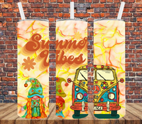 Summer Vibes Hippie Van - Tumbler Wrap Vinyl Transfers