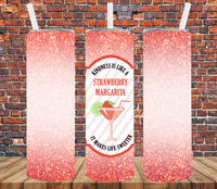 Kindness is Like a Strawberry Margarita - Tumbler Wrap Vinyl Transfers