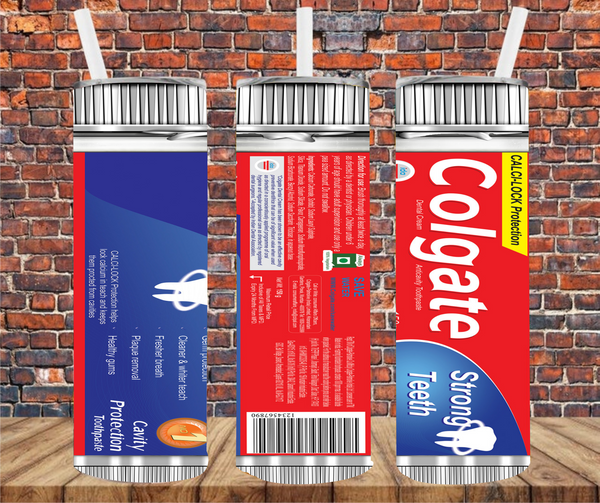 Toothpaste Label - Tumbler Wrap - Sublimation Transfers