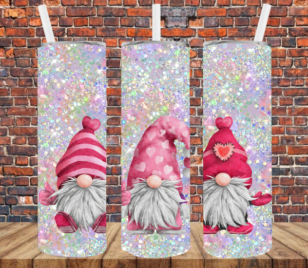Valentine's Gnomes - Tumbler Wrap Sublimation Transfers