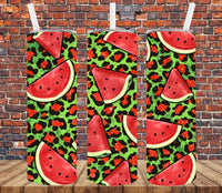 Watermelon & Leopard - Tumbler Wrap Vinyl Transfers