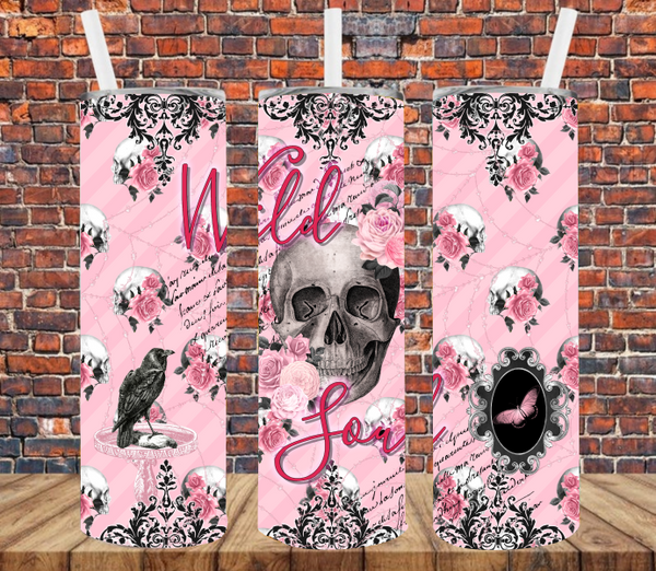 Wild Soul Mystical Skull - Tumbler Wrap Sublimation Transfers