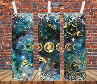 Celestial Zodiac Moons - Tumbler Wrap Vinyl Transfers